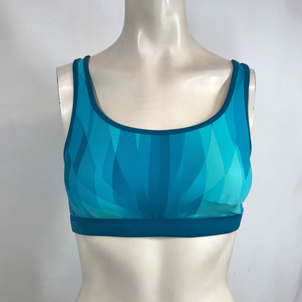 TITLE NINE - WOMEN'S XS -BLUE NYLON BLEND BIKINI SWIM TOP